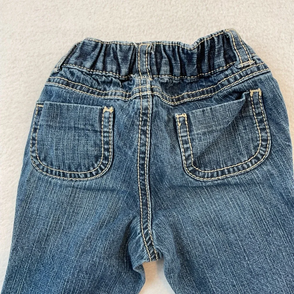 Gymboree Baby Girl Penguin Winter Embroidered Jeans Blue Denim 6-12 Months